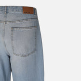 WOMEN CROSSED WAIST WIDE LEG PANT JEANS