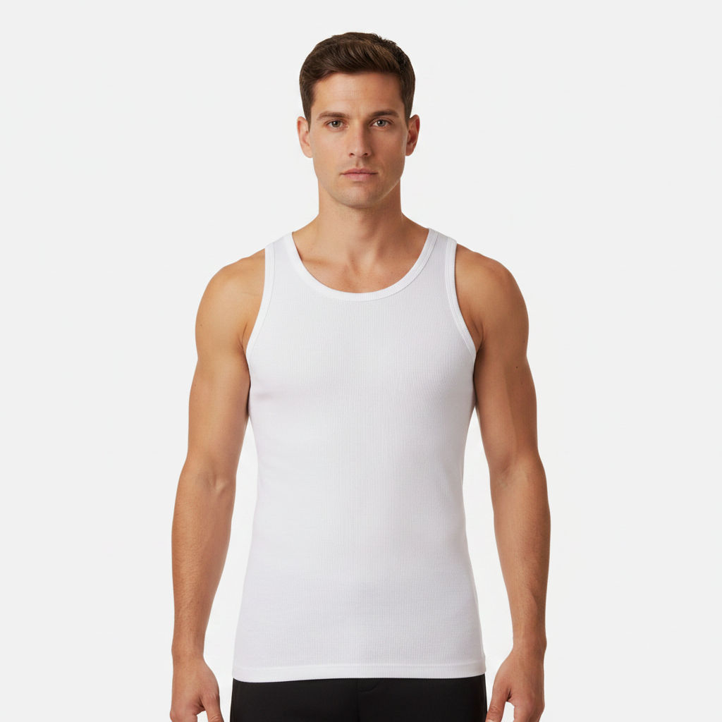 Men Basic Ribbed Tank Top