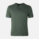 Men Basic Slub Short Sleeve Henley T-Shirt