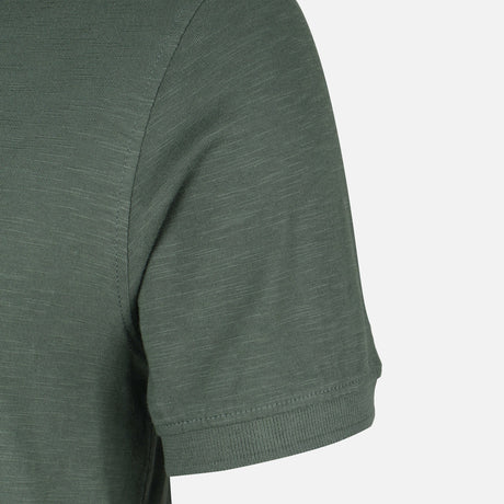 Men Basic Slub Short Sleeve Henley T-Shirt