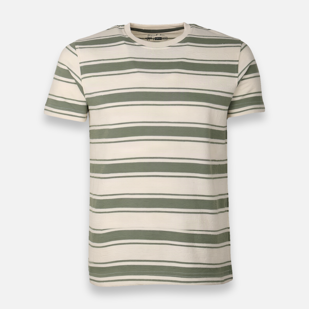 Men T-Shirt Round Neck Short Sleeve – Stripe