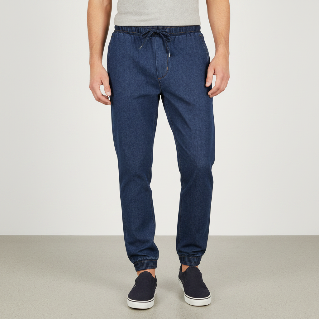 Mens Denim Cargo Pants Jeans