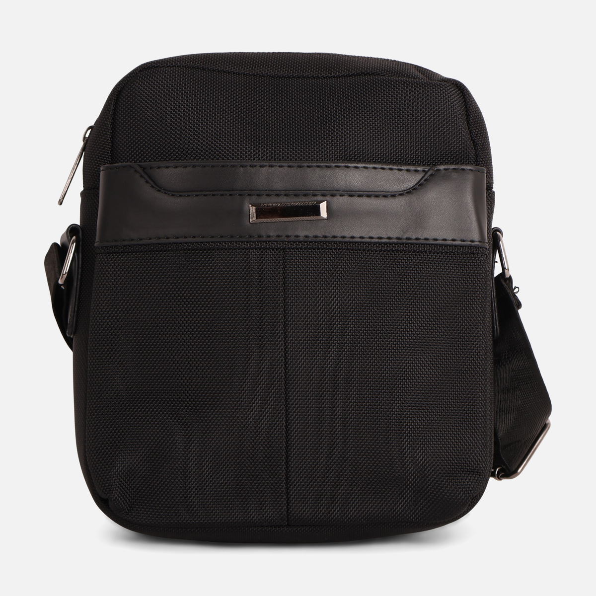 Crossbody Bag for Men with Leather-Look Trim