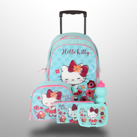 5 In 1 School Trolley Bag Set 18 Inches For Girls