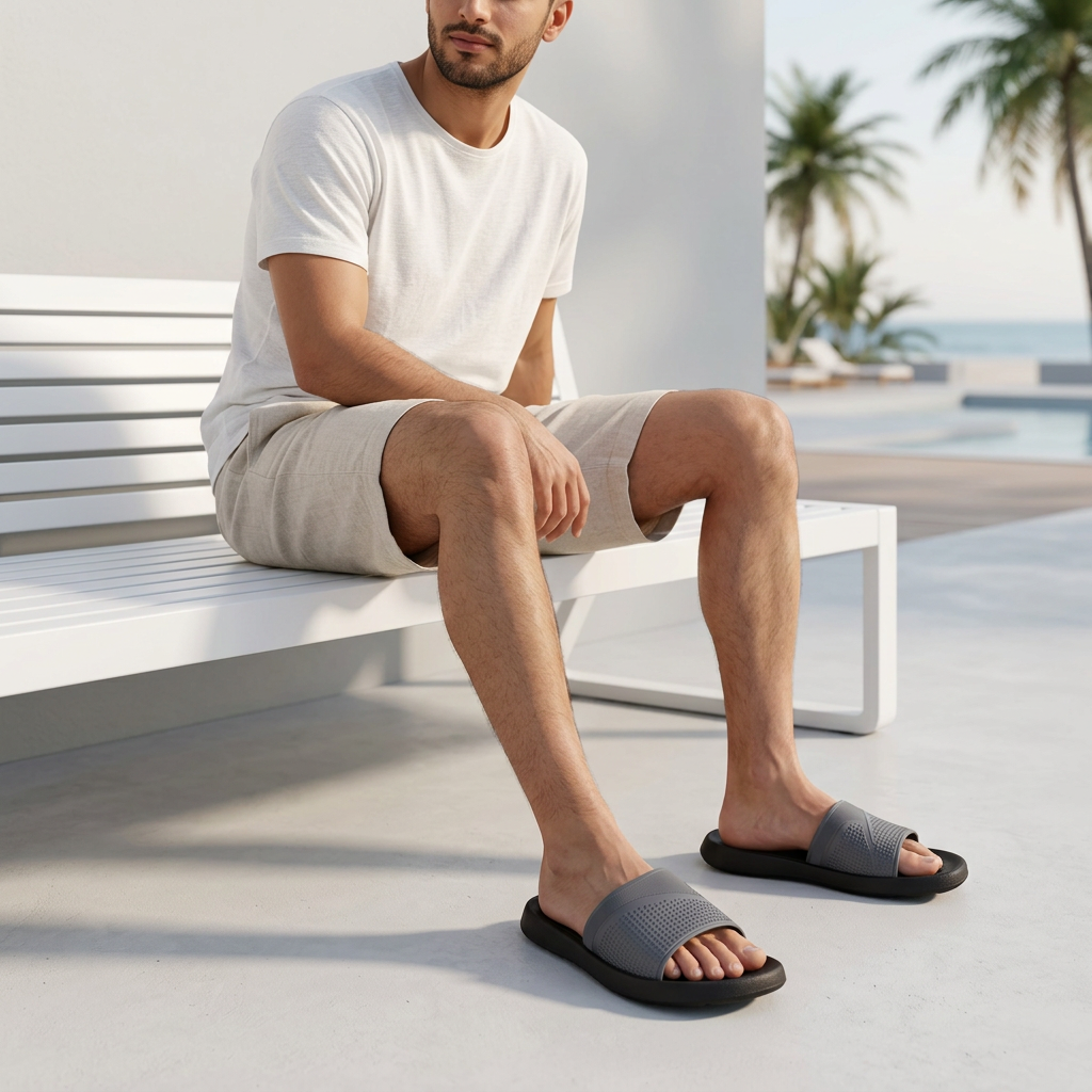 Men Beach Slide Slippers