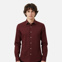 Men Basic Oxford Shirt Long Sleeve Spandex