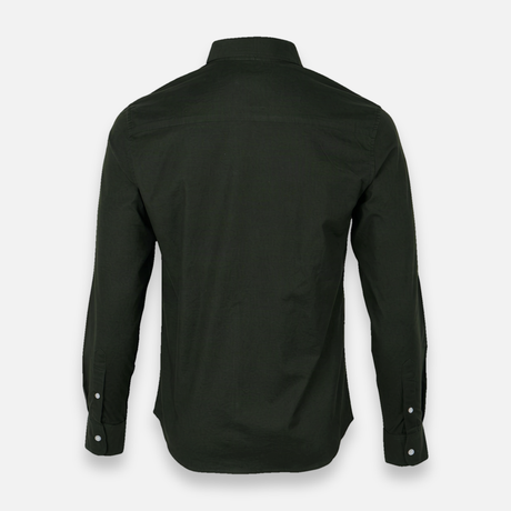 Men Basic Oxford Shirt Long Sleeve Spandex