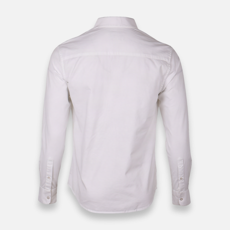Men Basic Oxford Shirt Long Sleeve Spandex