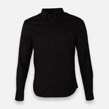 Men Basic Oxford Shirt Long Sleeve Spandex