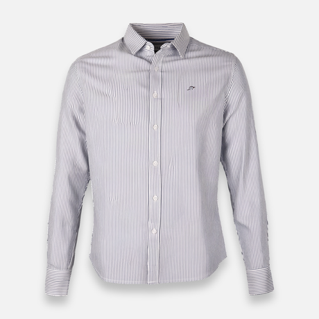 Men Oxford Stripe Shirt Long Sleeve