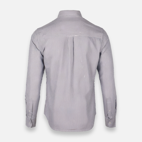 Men Oxford Stripe Shirt Long Sleeve