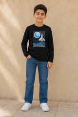 SLSN2645-TB BOYS GRAPHIC T SHIRT / SLSN2645-TB BOYS GRAPHIC - BLACK - on model