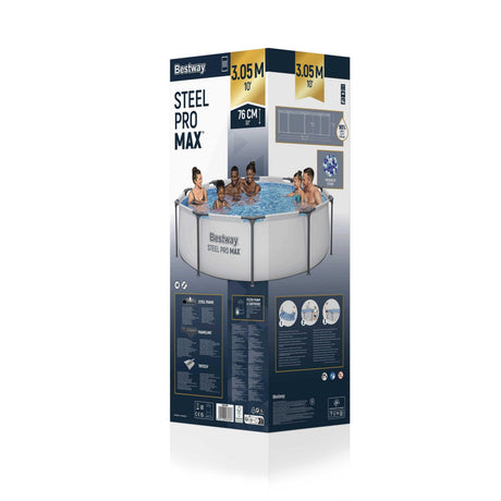 Round Pool Set Steel Frame 3.05M X 76CM
