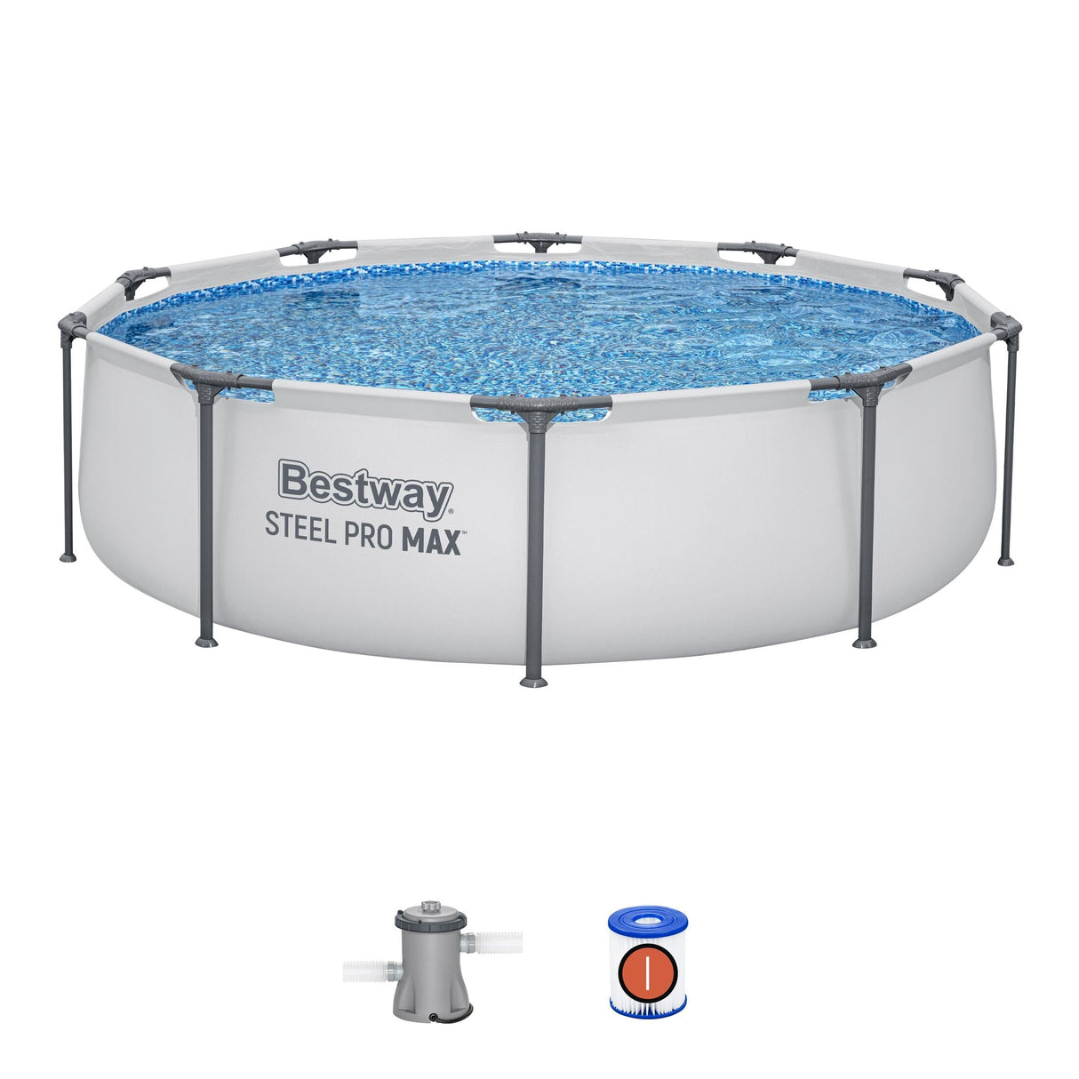 Round Pool Set Steel Frame 3.05M X 76CM