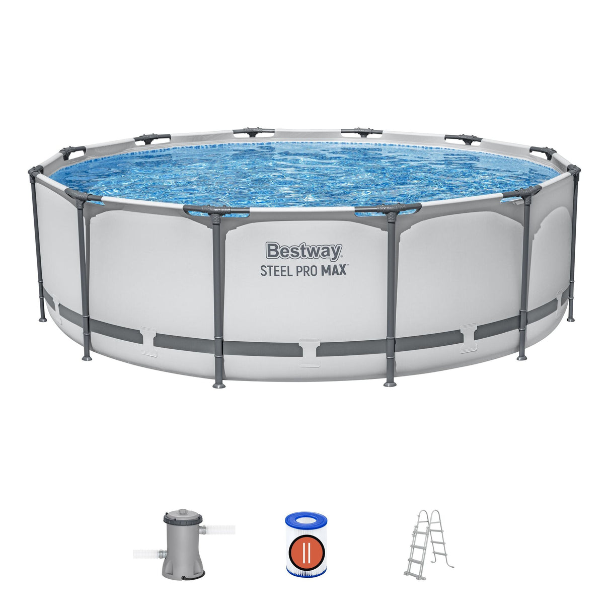 Round Pool Set Steel Pro Max - Above Ground Garden Swimming Pool