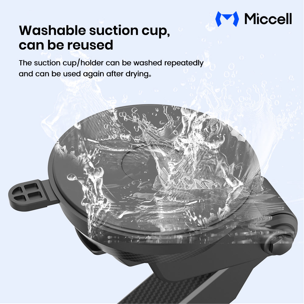 MagSafe Magnetic Car Phone Mount – Suction Cup, 360° Rotation