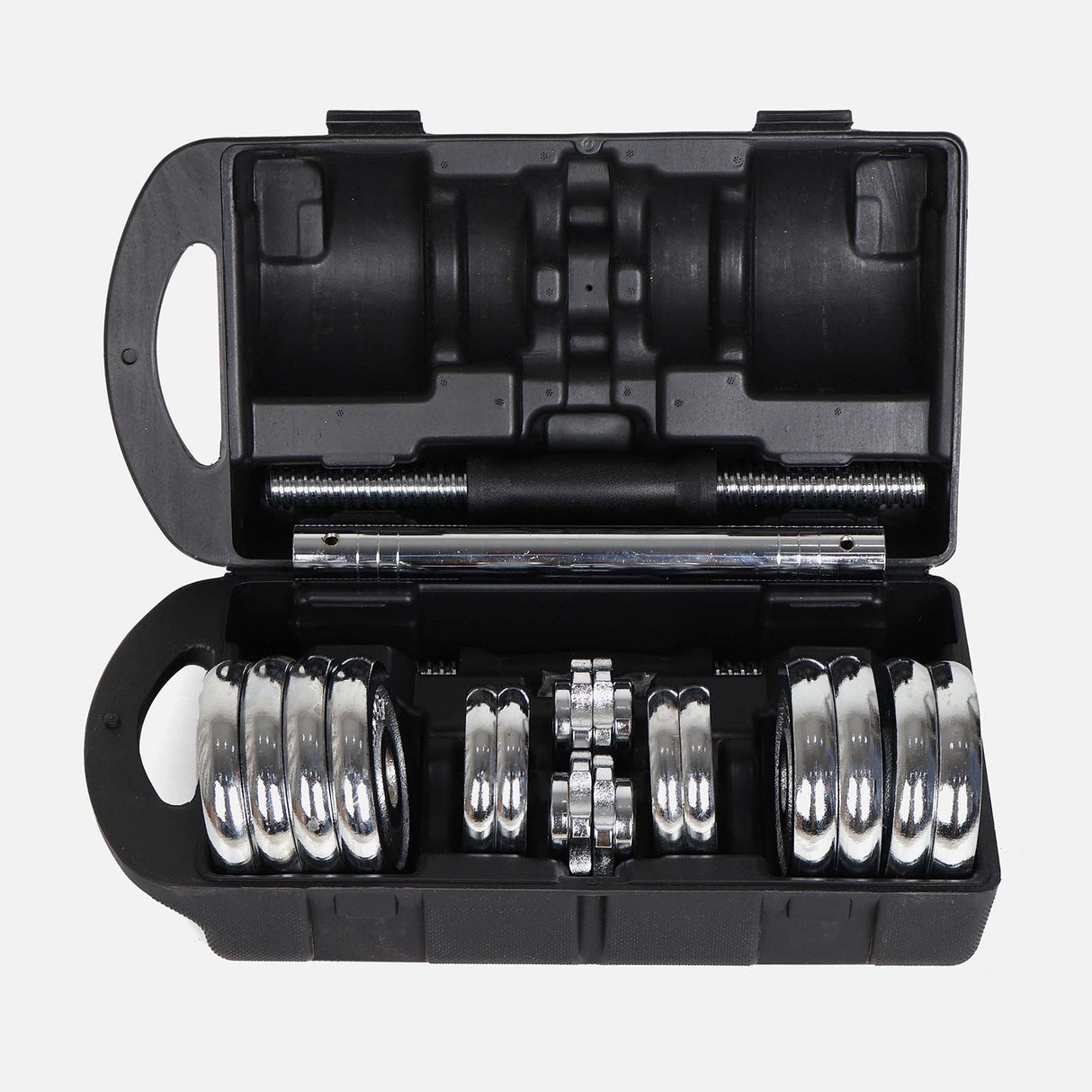 DUMBBELL SET CHROMED 15 KG