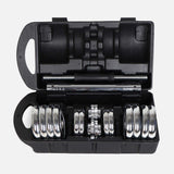 DUMBBELL SET CHROMED 15 KG
