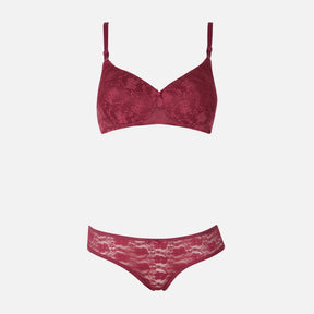 Jacquard Padded Bra & Panty Set