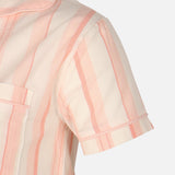 Womens Striped Pyjama Set Short Sleeve Top And Pant