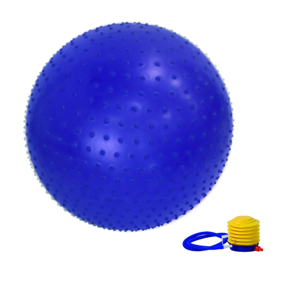 Massage GYM Ball With Foot Pump QJ-BALL002 75 Cm-Blue