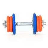 Colored Rubber Dumbbell 1 Piece Set 10 kg